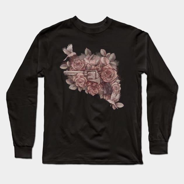 Pistol Long Sleeve T-Shirt by mikekoubou